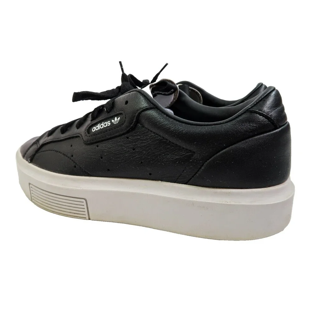 Adidas Sleek Super Chunky Sole Women's Size 10 Lace Up Low Top White Black